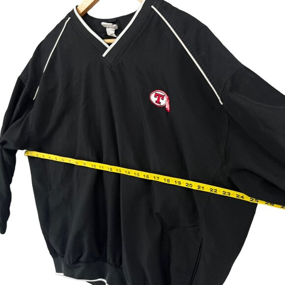 Badger Sport Windbreaker Pullover Jacket Mens Black Embroidered Long Sleeve Sz L - Picture 9 of 11